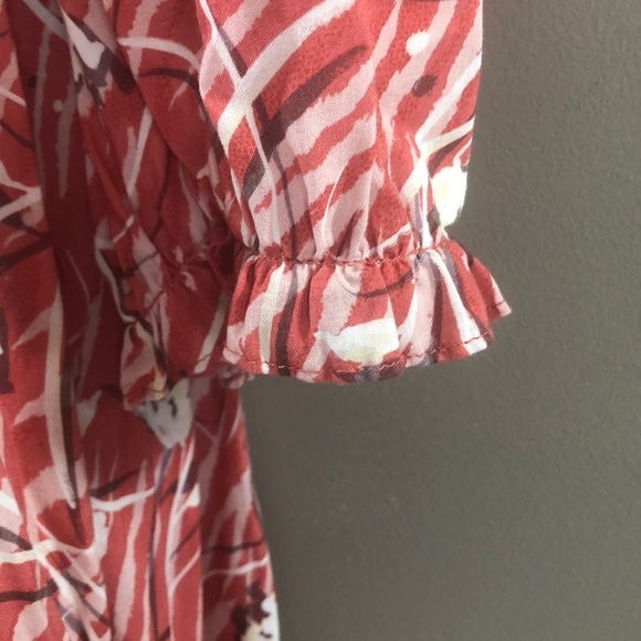 All Saints Alise Kazuno Floral Print Drawstring Dress 8 - Picture 3 of 13